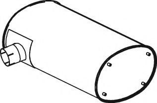 DINEX 28404 Middle-/End Silencer